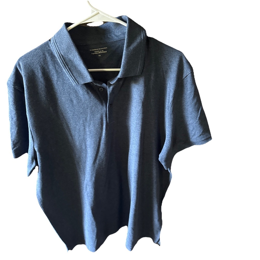 Monoprix Men's Polo shirt  Blue XXL 100% Organic Cotton